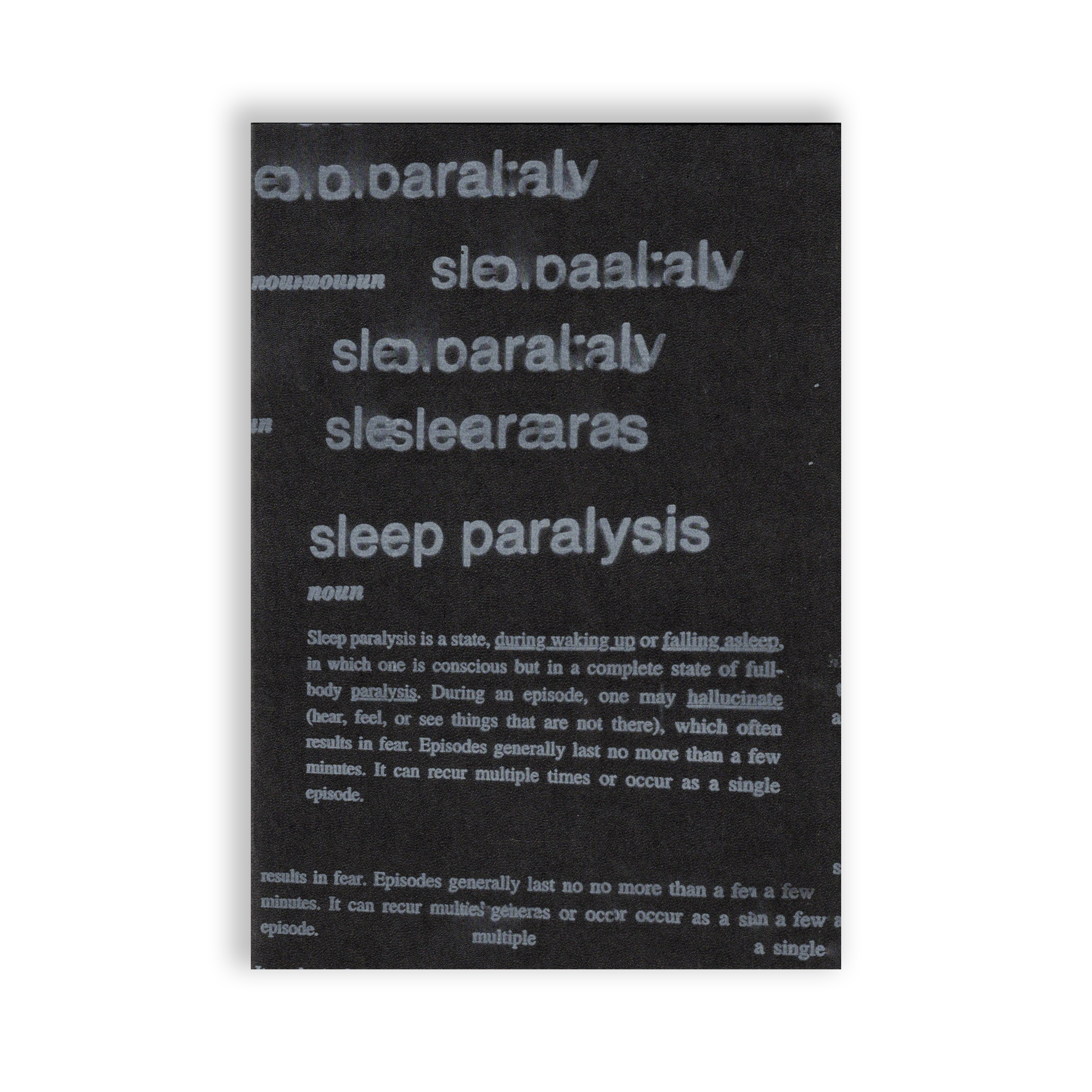 Sleep paralysis