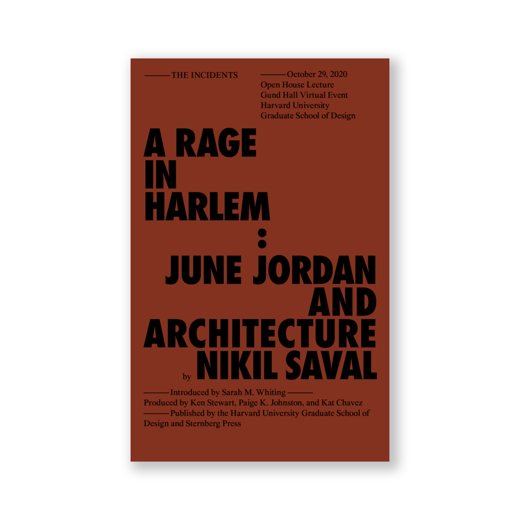 Rage in Harlem - June Jordan and Architecture